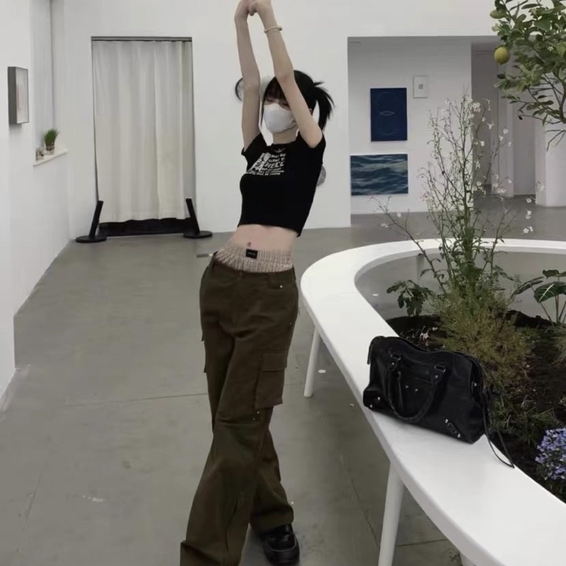 Áo Thun Crop Top Tay Ngắn Cổ Tròn Dáng Ôm In Họa Tiết Thời Trang Cho Nữ