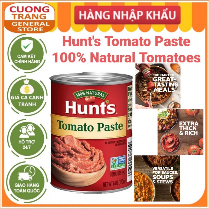 Cà chua Hunt's Tomato Paste 100% Natural Tomatoes 170g