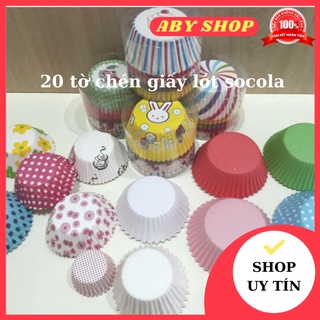 Chén giấy lót socola cupcake GIÁ TỐT NHẤT khuôn giấy làm bánh nhiều màu sắc