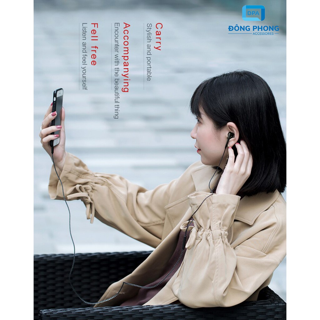 Tai Nghe USAMS EP-20 Chính Hãng - Tai Nghe Dùng Được Cho Cả iPhone & Android