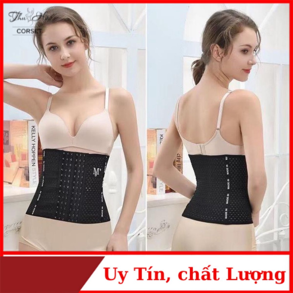 Đai Gen Nịt Bụng thông hơi Loại 6 Hàng Móc Cài Giảm Eo Định Hình thế hệ mới - Nịt Bụng Giảm Mỡ Sau Sinh