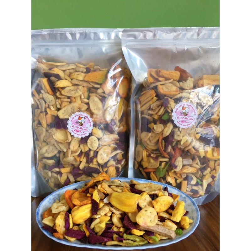 1kg Thập cẩm sấy vụn  HÀNG A XUẤT KHẨU ngon, giòn, ngọt tự nhiên