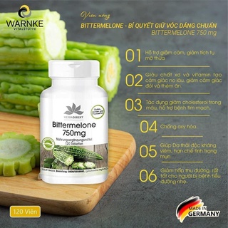 Sản phẩm giảm cân chiết xuất mướp đắng Bittermelone 750mg của Warnke