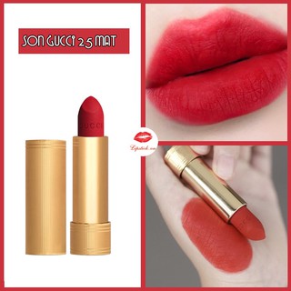 Son Gucci Màu 25 Goldie Red Matte Đỏ Cổ Điển Hot Nhất