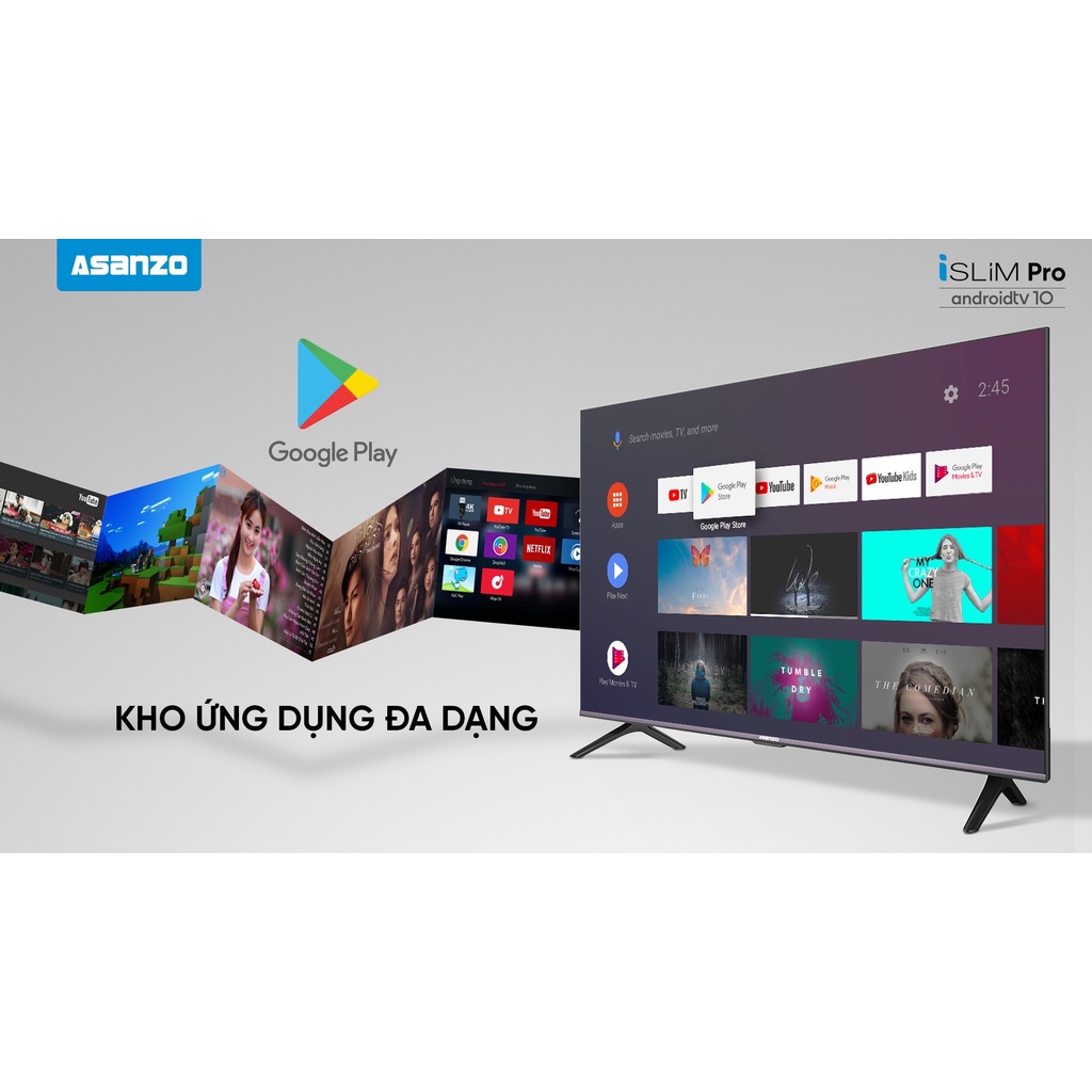 Smart Tivi Asanzo LED 4K 55 inch 55U71 - Bảo Hành Chính Hãng