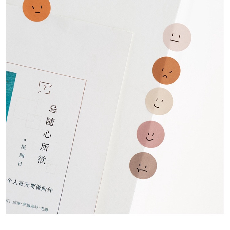 Sticker Dán Trang Trí Sổ Tay Hình Mặt Cười Dễ Thương