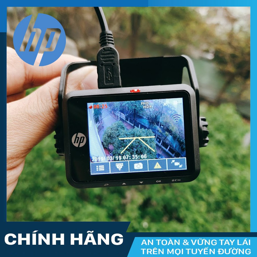 Camera hành trình HP F660x Wifi GPS + thẻ nhớ 32GB Class 10 - hàng chính hãng