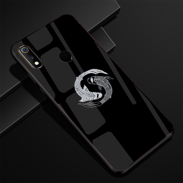 Ốp Lưng Kính REALME 3, REALME 3 PRO Hình in 3D sáng bóng cao cấp