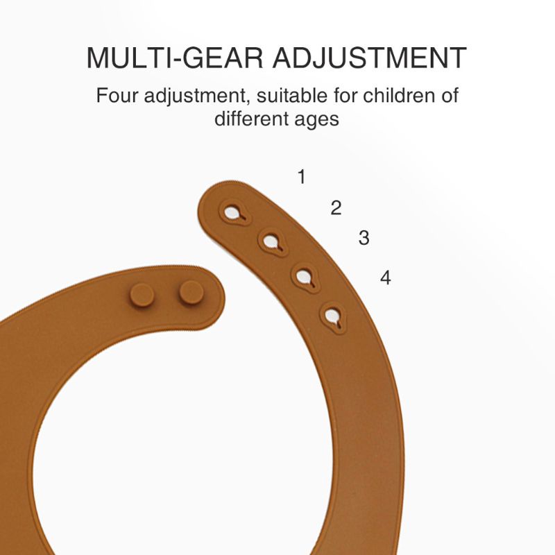 Yếm Ăn Bằng Silicon Chống Nước Họa Tiết Hoạt Hình Có Thể Điều Chỉnh Cho Trẻ Em