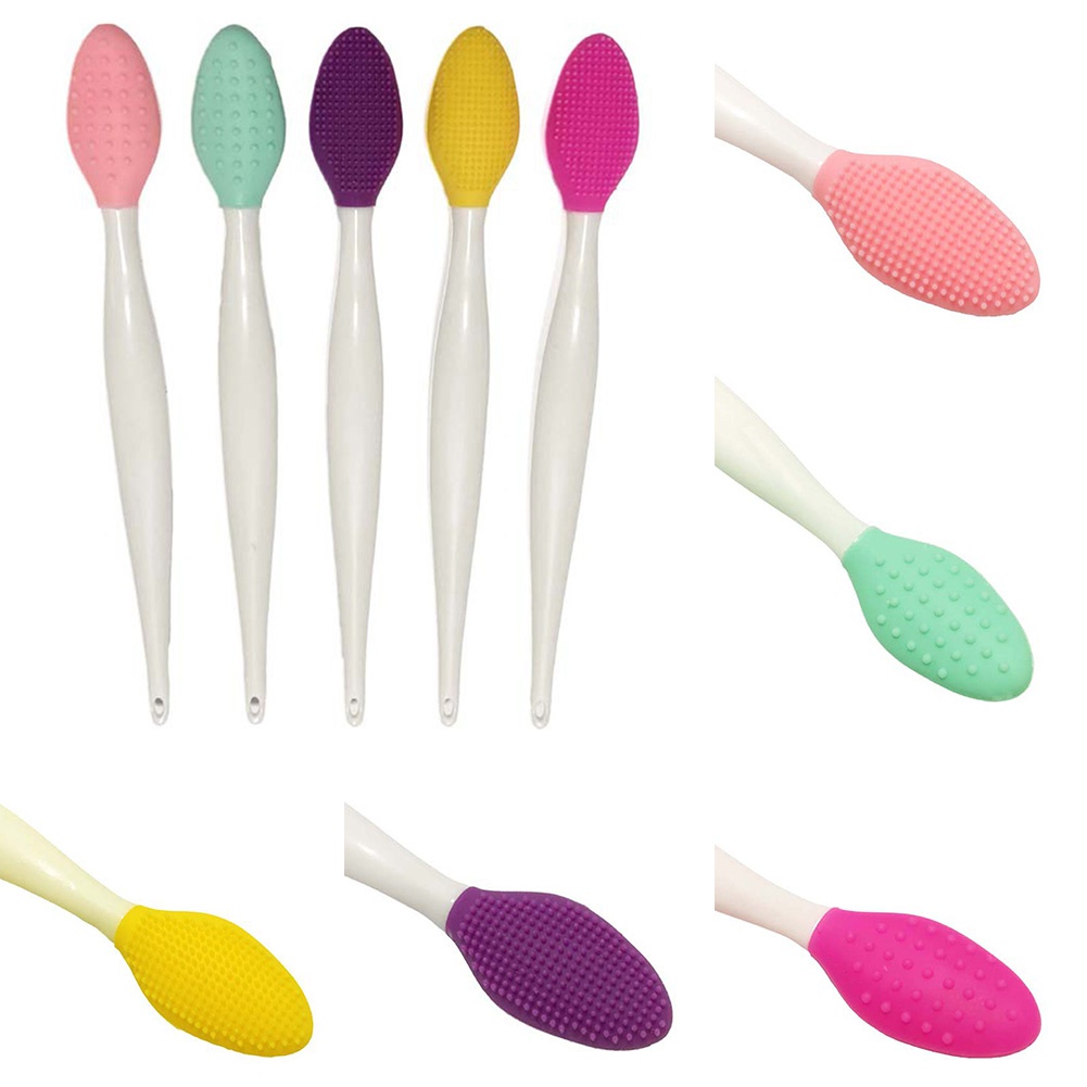 Cọ Silicone Hai Mặt Tẩy Tế Bào Chết Loại Bỏ Mụn Đầu Đen