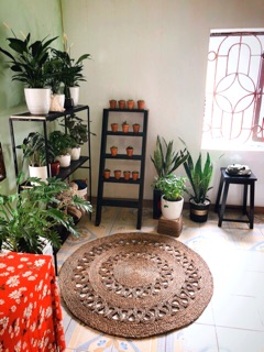 Thảm cói hoạ tiết