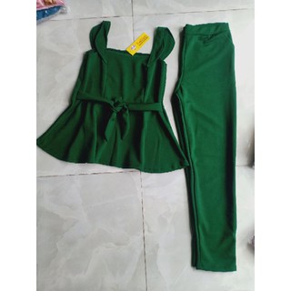 ĐỒ BỘ THUN CÁT HÀN quần dài ống ôm.Mã ch076