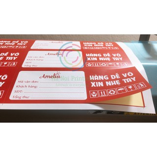 Decal Phiếu Giao Hàng In Tên shop Theo Yêu Cầu