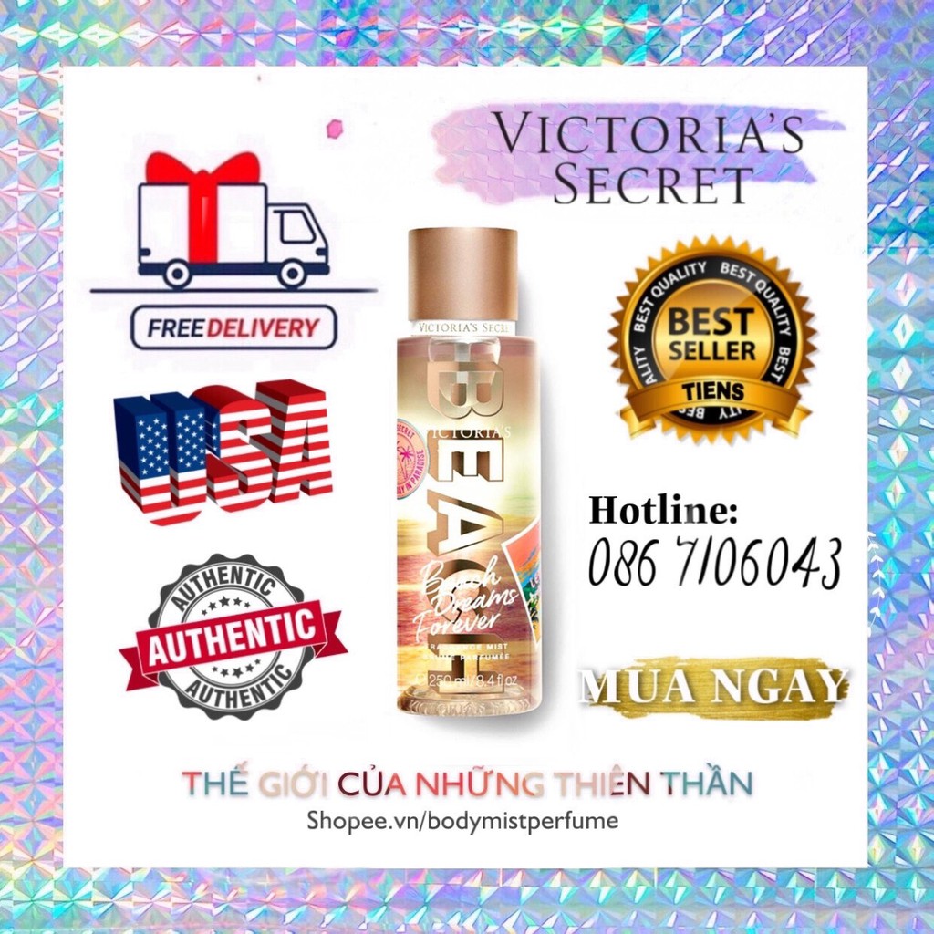 𝗕𝗢𝗗𝗬𝗠𝗜𝗦𝗧𝗣𝗘𝗥𝗙𝗨𝗠𝗘⚜️ Xịt Thơm Body Mist Beach Dreams Forever 250ml