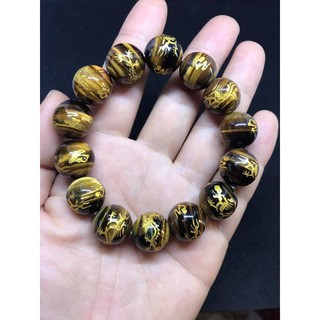 VÒNG TAY ĐÁ MAY MẮN CHẠM RỒNG 14LY