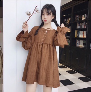 Đầm babydoll tay dài có size đại