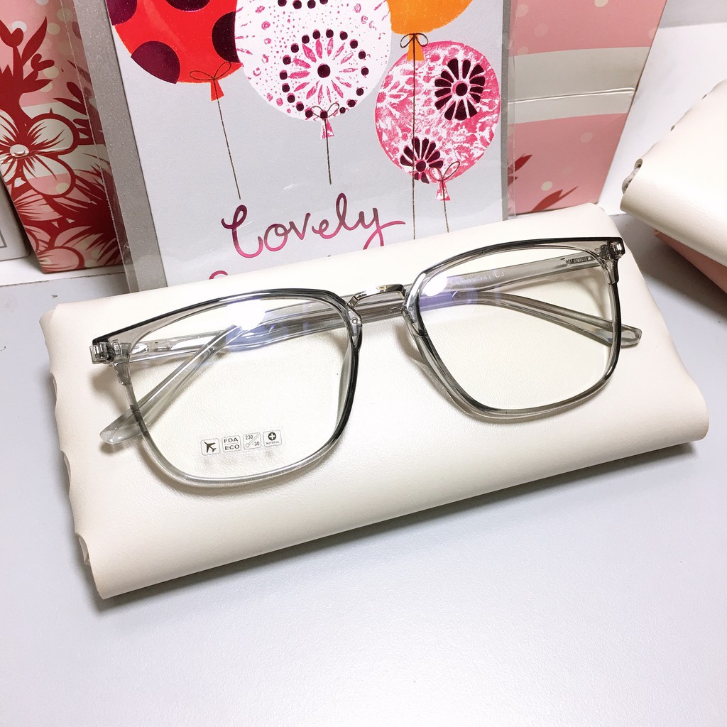 [Fullbox] GỌNG CẬN DẺO 2164 KÍNH CẬN NỮ GỌNG KIM LOẠI NHỰA FORM VUÔNG BẦU NHIỀU MÀU ĐEO GIẢ CẬN