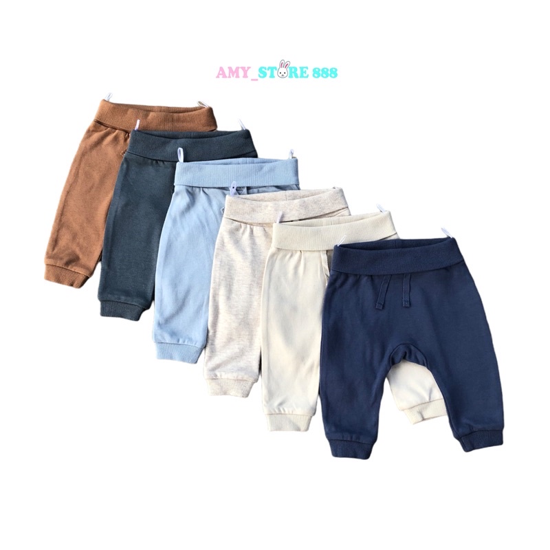 Quần dài cạp cao đũng rộng cho bé trai bé gái, quần dài chất cotton xuất dư-Amystore