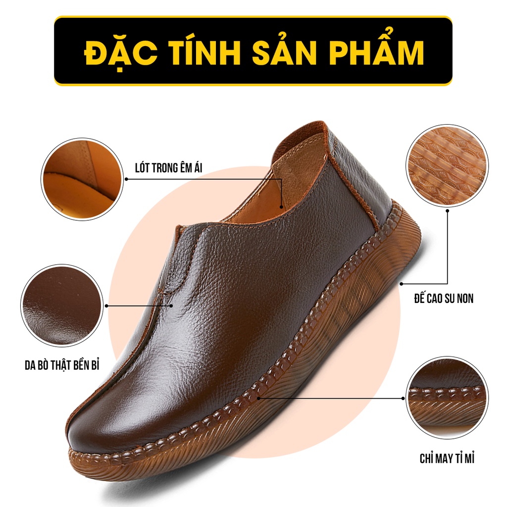 Giày nữ da thật, giày đế bệt TIMAN KC04 êm chân thời trang bảo hành 1 năm