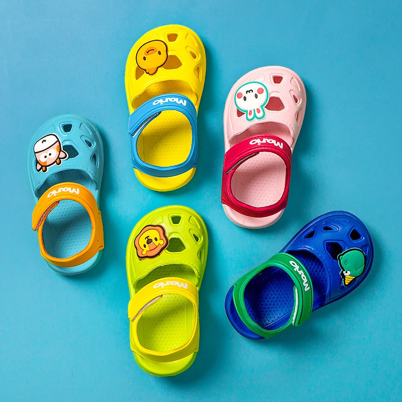 Cherrful Mario Sandal Tập đi Bé Trai Bé Gái In  bức tranh động vật Cute- Siêu Nhẹ Mềm Chống Trơn Trượt Bé 2-14 Tuổi Đi