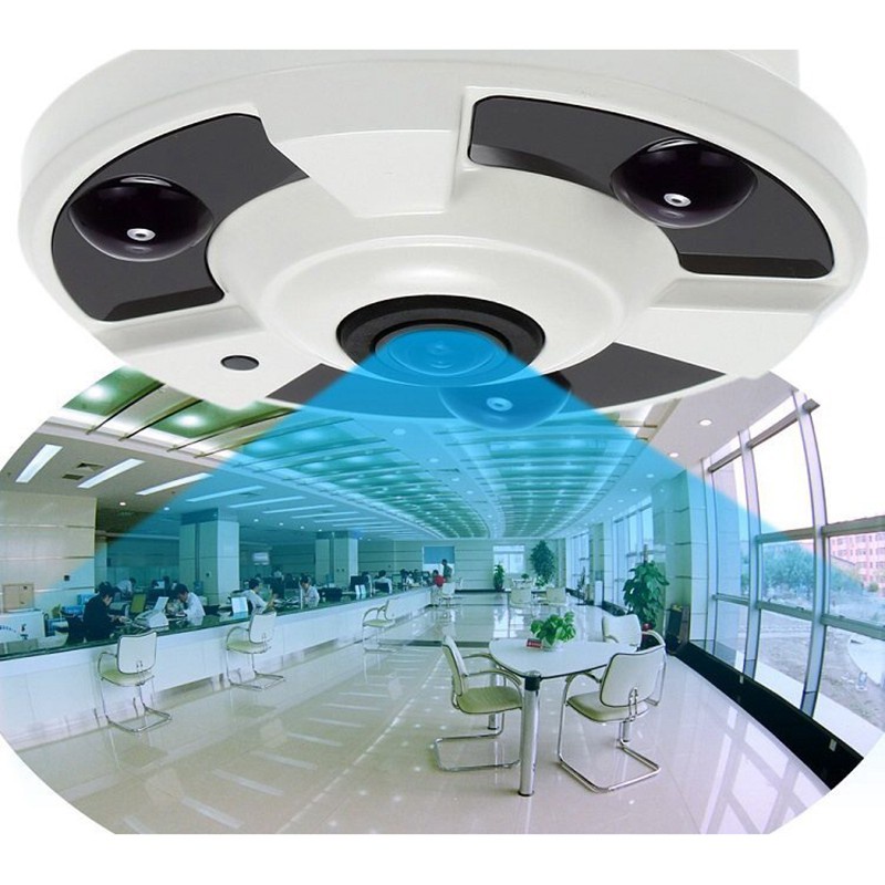 Panoramic Fisheye Wide-Angle Ahd Coaxial Camera Night Vision 360-Degree Infrared Surveillance Anti-Theft Hd 720P Camera