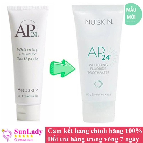 Kem đánh răng làm trắng răng nhập khẩu Mỹ AP24 Nu Skin Whitening Flouride Toothpaste chính hãng