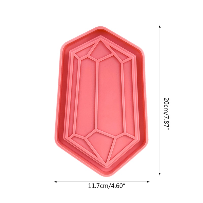 Khuôn Silicone Làm Đế Lót Ly Bằng Epoxy Pha Lê Hình Ruby