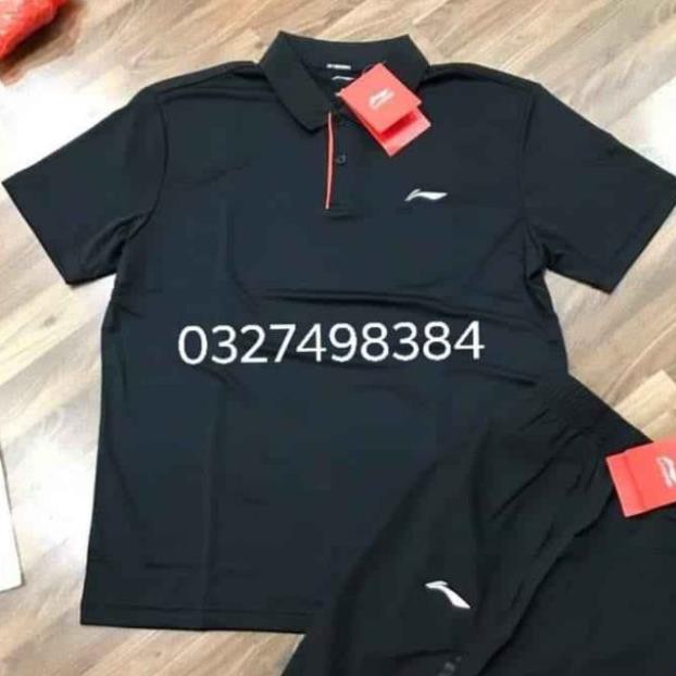 Hè (XẢ còn 285k) Áo Polo Lining- chất Atdry màu ĐEN  ༷