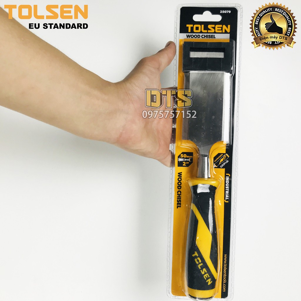 Đục gỗ mũi dẹt cầm tay chuẩn công nghiệp TOLSEN 50mm (2 inch) - Tiêu chuẩn xuất khẩu Châu Âu