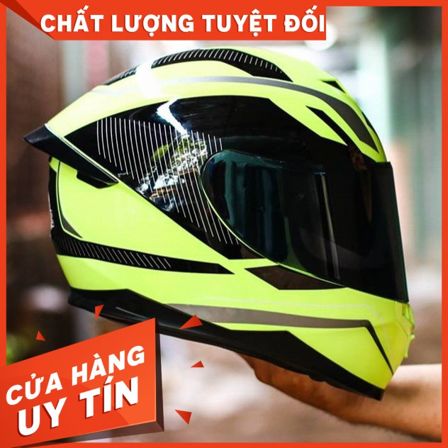 [CHÍNH HÃNG][Combo Quà Tặng Từ Shopee] Mũ Fullface Yohe 967 plus TEM DẠ QUANG bảo hành chính hãng 2 năm