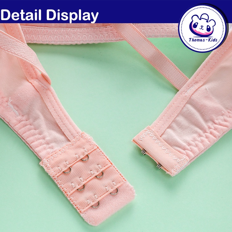 Áo Ngực Không Đệm 100% Cotton Có Dây Điều Chỉnh Cho Tuổi Teen 8-16