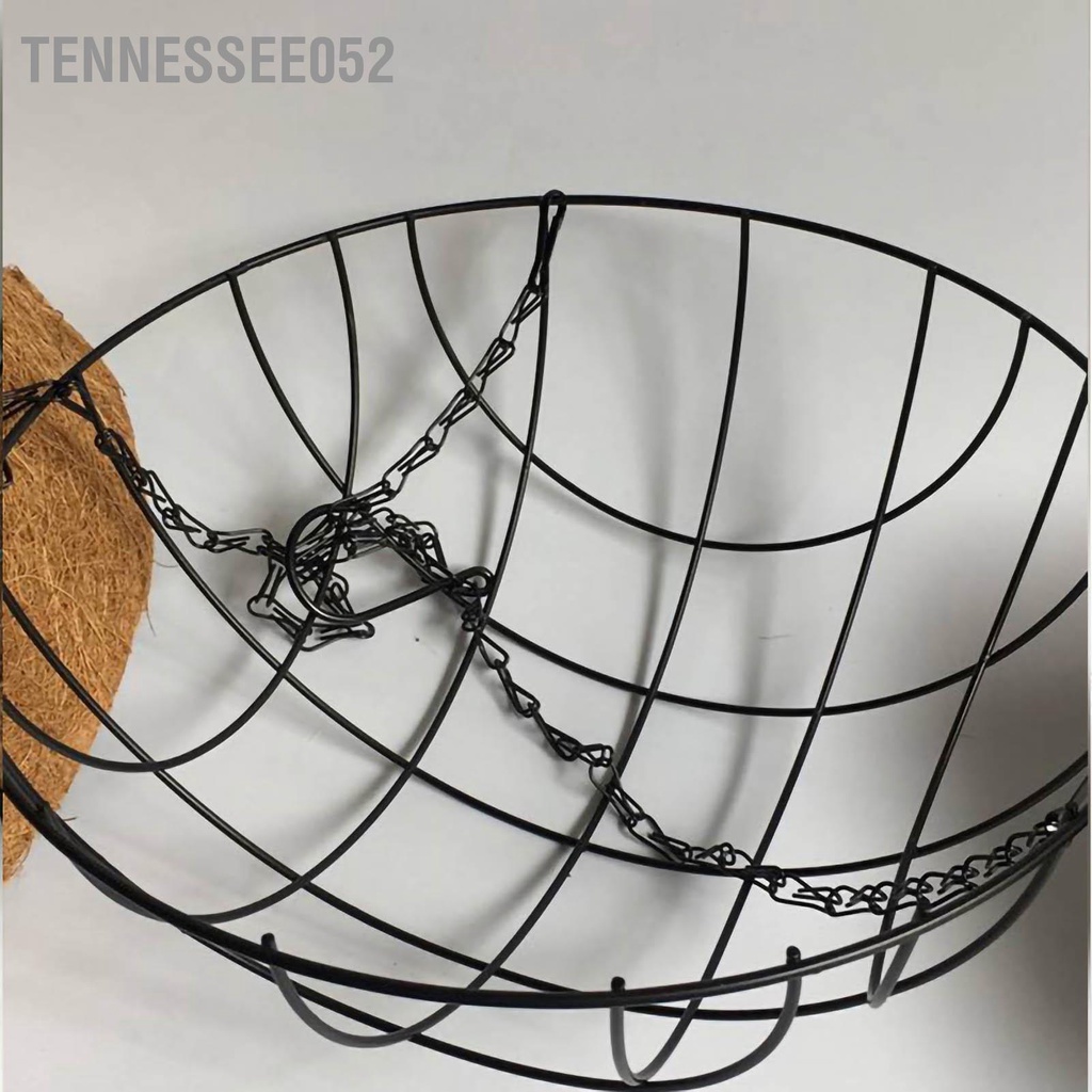 [Hàng Sẵn] Giỏ Trồng Cây - Giỏ Hoa Treo nửa tròn có dây sắt để trang trí ban công sân vườn【Tennessee052】
