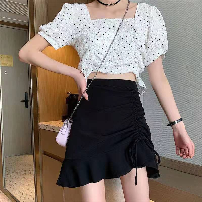 Chân Váy Chữ a Lưng Cao Thiết Kế Dây Rút Thời Trang Cho Nữ váy nữ WT-DQ-12