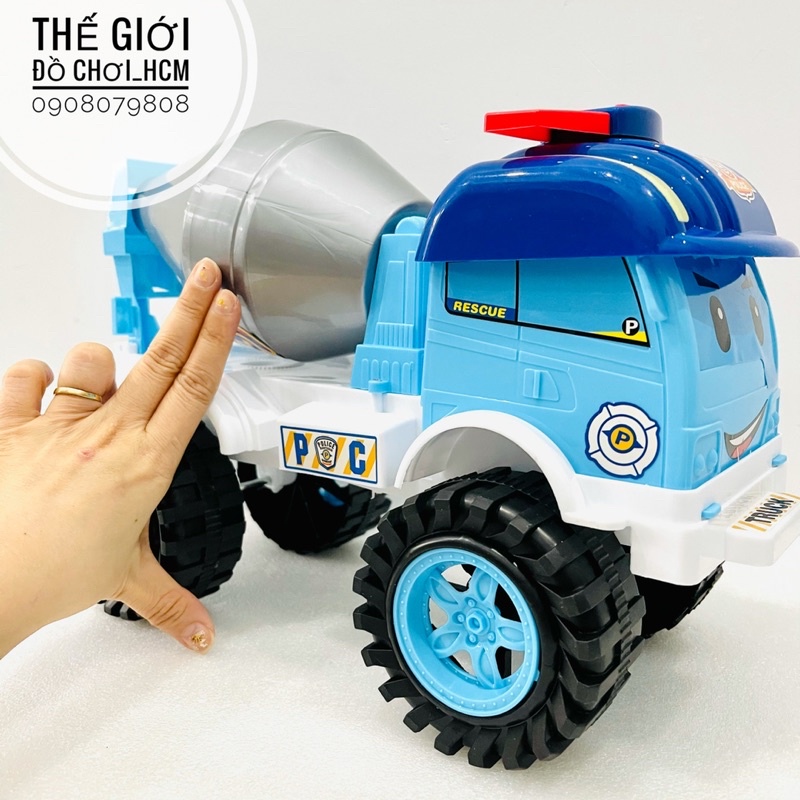 [HOT-SIZE CỰC TO] Đồ chơi xe bồn, xe ben, xe cẩu, xe thang Poli dành cho bé thích mô hình xe hoạt hình .