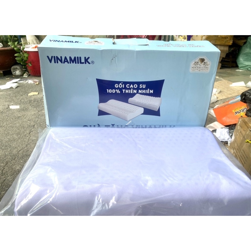 GỐI CAO SU THIÊN NHIÊN QUÀ TẶNG SỮA VINAMILK