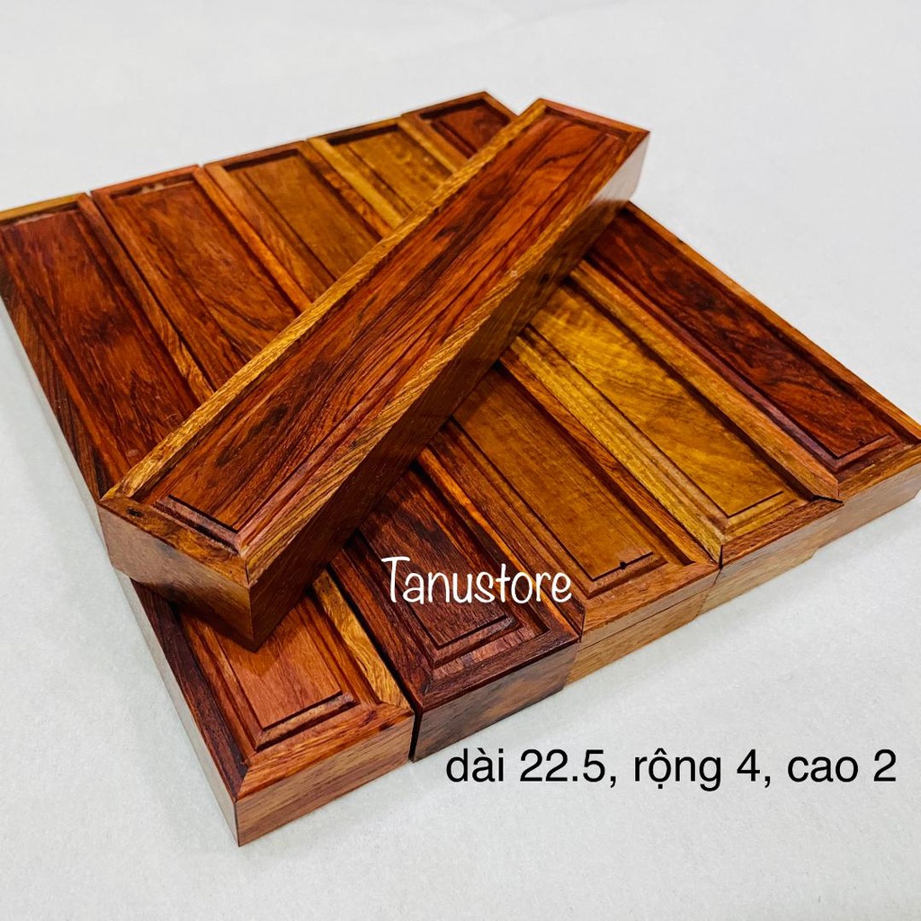 Hộp gỗ 2 chức năng bằng gỗ Hương- vừa bảo quản nhang trầm vừa dùng cắm đốt nhang trầm- Tanu Store