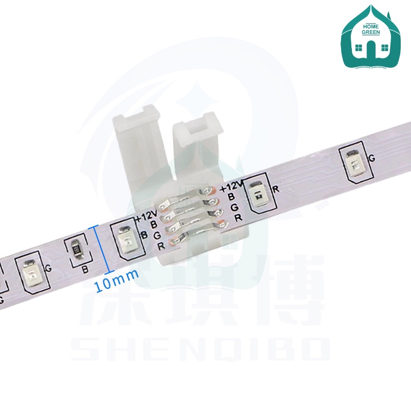 Khớp nối nhanh 4 chân 10mm không hàn dạng kẹp cho dây đèn LED 5050 RGB