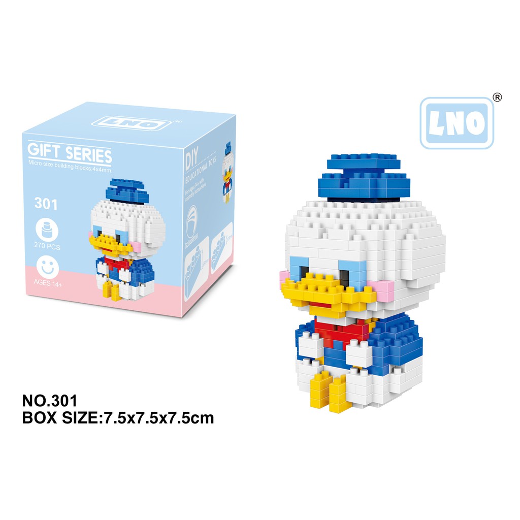 Bộ đồ chơi lắp ráp mô hình nhân vật hoạt hình disney legonano LNO 292-301