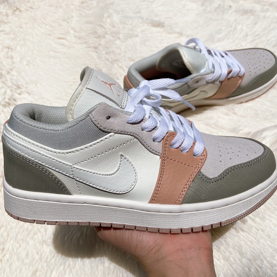 [ Hotrend  ] Giày thể thao Sneakers Nam Nữ Jordan 1 Low Milan Hồng phấn chuẩn 1/1