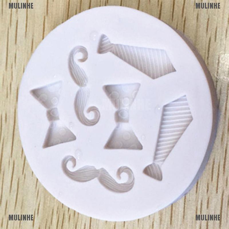 Khuôn Silicone Tạo Hình Râu Nơ Trang Trí Bánh