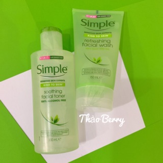Sữa rửa mặt Simple Kind to skin refreshing facial gel