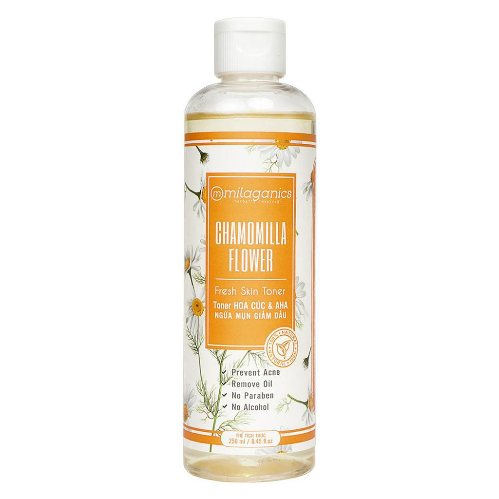 Toner Milaganics Hoa Cúc & AHA Ngừa Mụn, Giảm Dầu 250ml Hasaki Sản Phẩm Chính Hãng