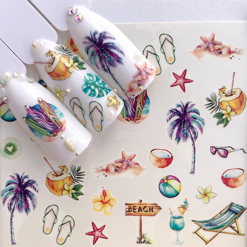 [beautymart] Miếng Dán Trang Trí Móng Tay Nghệ Thuật Nhiều Kiểu Dáng Phong Cách Giáng Sinh Mùa Đông Cho