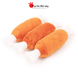Đồ chơi đùi gà nhồi bông kêu bíp bíp đồ chơi chó mèo