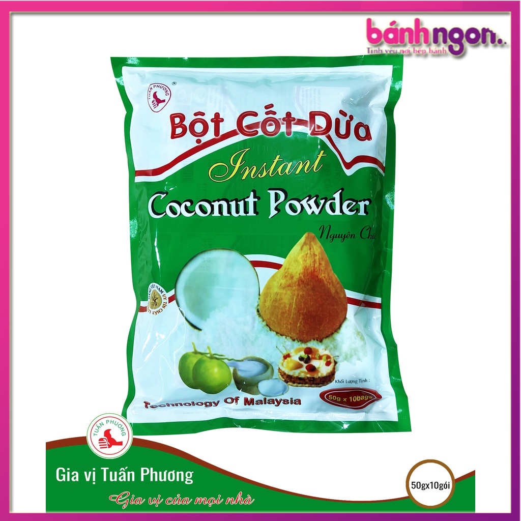 Bột Cốt Dừa Gói 50G - Dùng Làm Kem, Chè, Rau Câu Dừa, Bánh Xèo, Bánh Ngọt