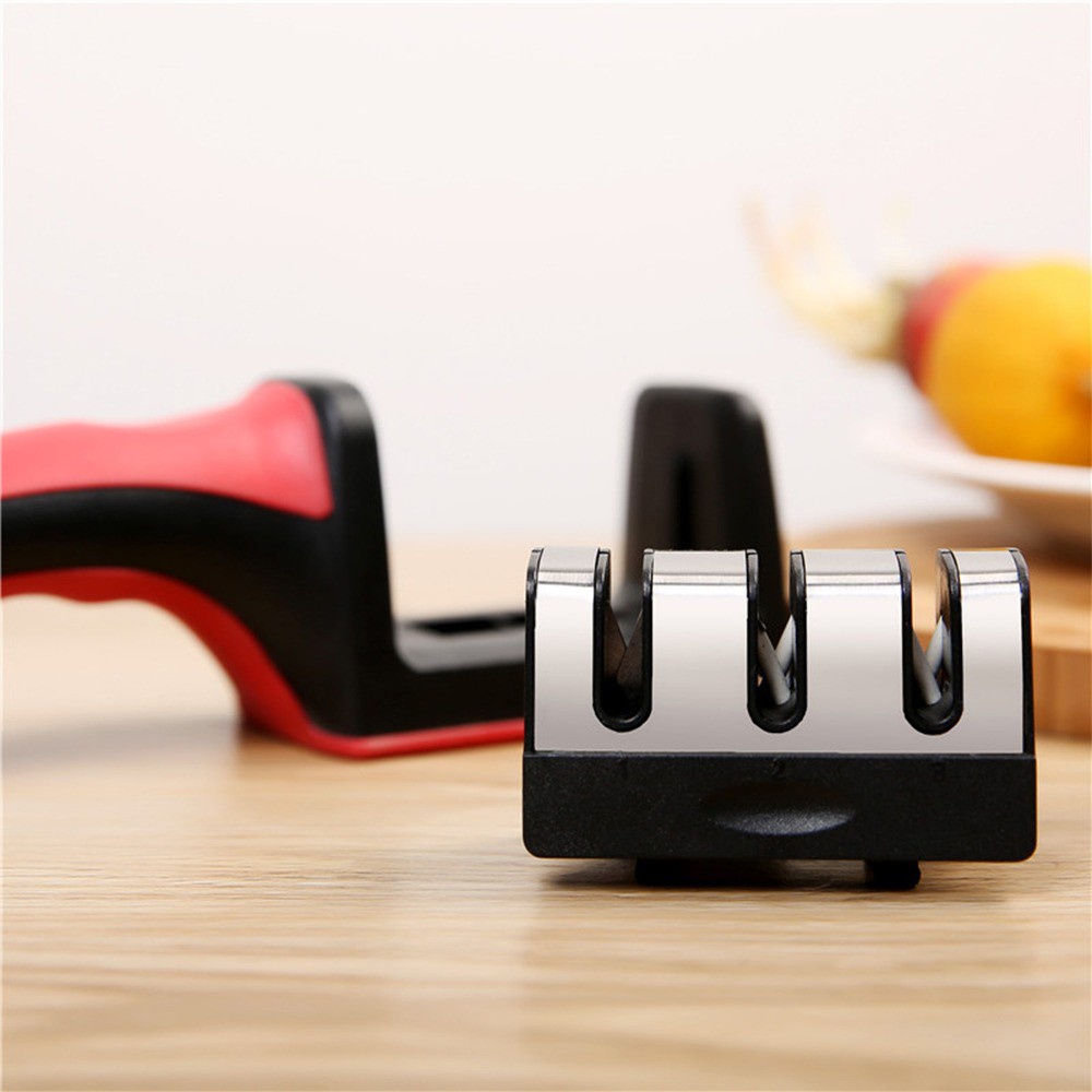 Dụng Cụ Mài Dao Kéo 3 Rãnh, Máy Mài Dao Bằng Tay Sharpener Mhanh Sắc Bén