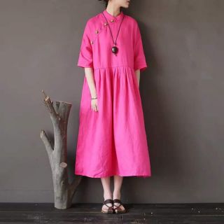 ĐẦM MAXI CỔ TRỤ TÀU