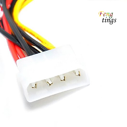 Cáp chuyển đổi nguồn 4 Pin IDE Molex sang 15 Pin 2 Serial SATA