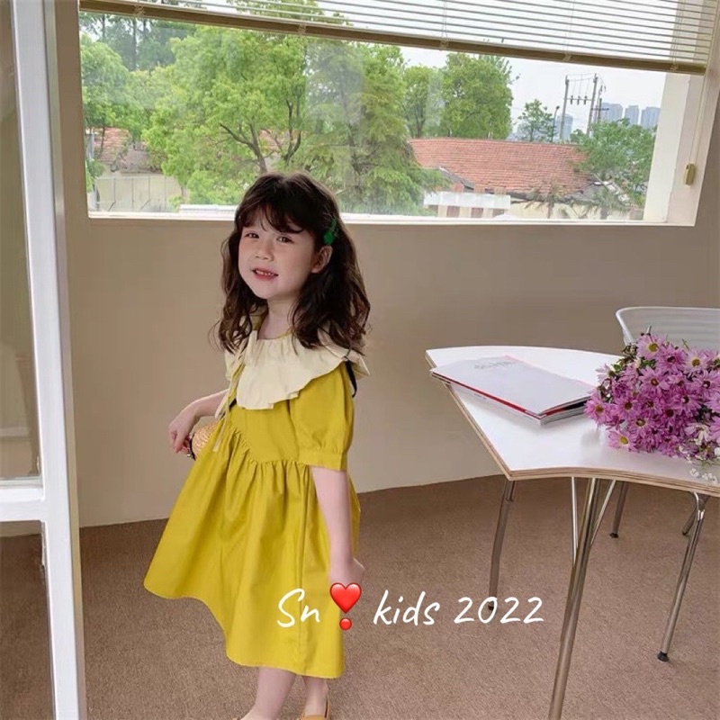 (9-20kg) Đủ Size Váy Bé Gái Cổ Bèo Xoè Xinh Xắn Diện Tết 2023, Đầm Bé Gái Mùa Hè Cho Bé