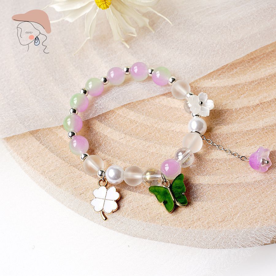 Vòng Tay Mặt Bướm Đính Đá Pha Lê